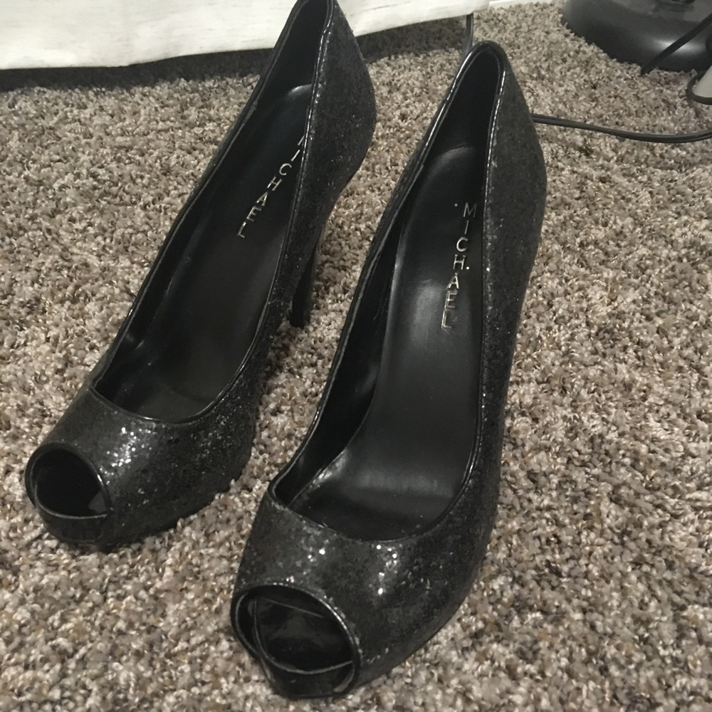 Michael Kors Platform Black Peep Toe Pump Stiletto - Picture 4 of 4